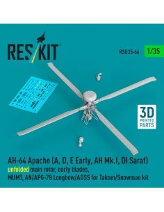 AH-64 Apache (A, D, E Early, AH Mk.I, DI Saraf) unfolded main rotor...