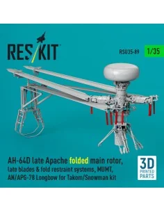 AH-64D late Apache folded main rotor, late blades & fold restraint ...
