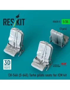 CH-54A (S-64E) Tarhe pilots seats for ICM kit (3 pcs) (3D Printed),...