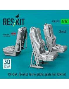 CH-54A (S-64E) Tarhe pilots seats for ICM kit (3 pcs) (3D Printed),... 2
