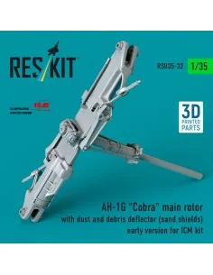 AH-1G Cobra main rotor with dust and debris deflector (sand shields...