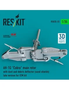 AH-1G Cobra main rotor with dust and debris deflector (sand shields...