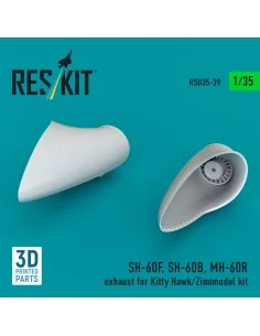 SH-60F, SH-60B, MH-60R exhaust (3D Printed) for Kitty Hawk / Zimi M...