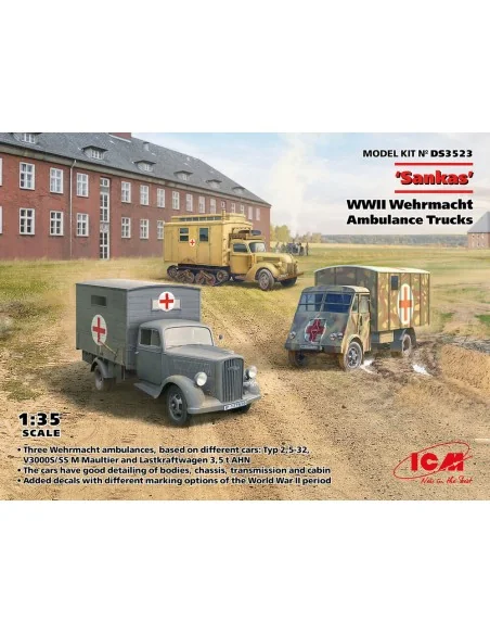 'Sankas' WWII Wehrmacht Ambulance Trucks, 1/35 - ICM DS3523