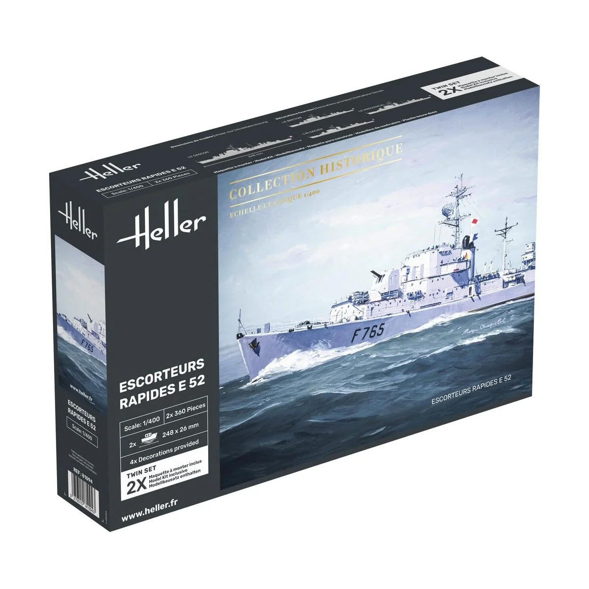 Escorteurs Rapides E 52, 1/400 - Heller 81094