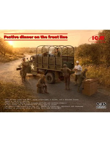 Festive dinner on the front line (WWII US Army Kitchen Truck, US Fi...