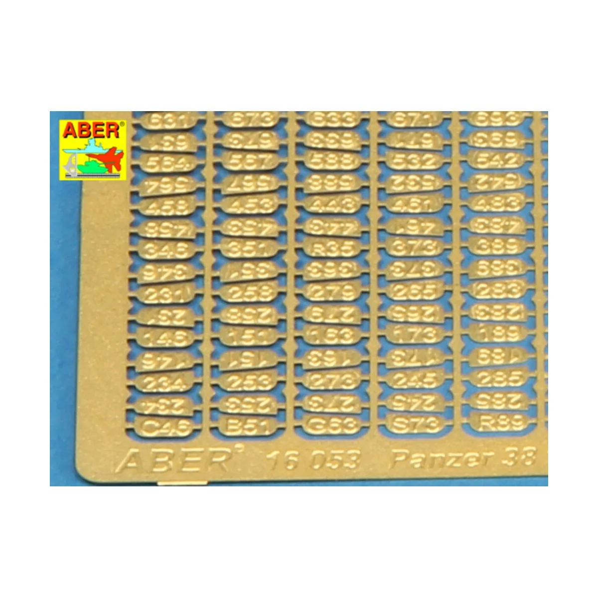 Panzer 38 track numbers - Aber Models 16053