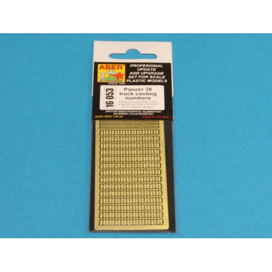 Panzer 38 track numbers - Aber Models 16053
