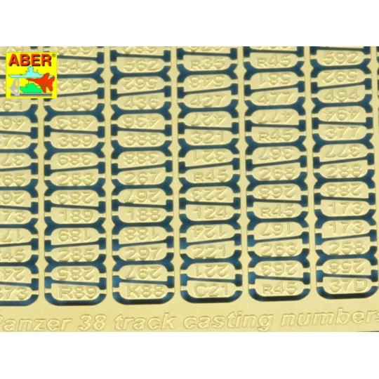 Panzer 38 track numbers, 1/16 - Aber Models 16053