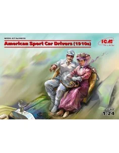 American Sport Car Drivers(1910s)(1 male 1 female figures), 1/24 - ...
