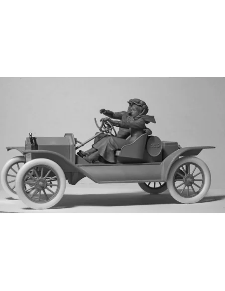 American Sport Car Drivers(1910s)(1 male 1 female figures), 1/24 - ...