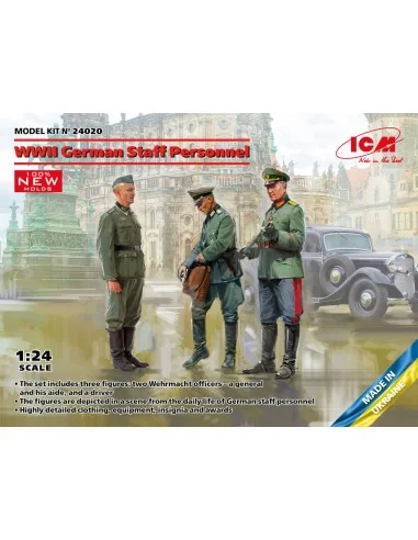 WWII German Staff Personnel (100% new molds), 1/24 - ICM 24020