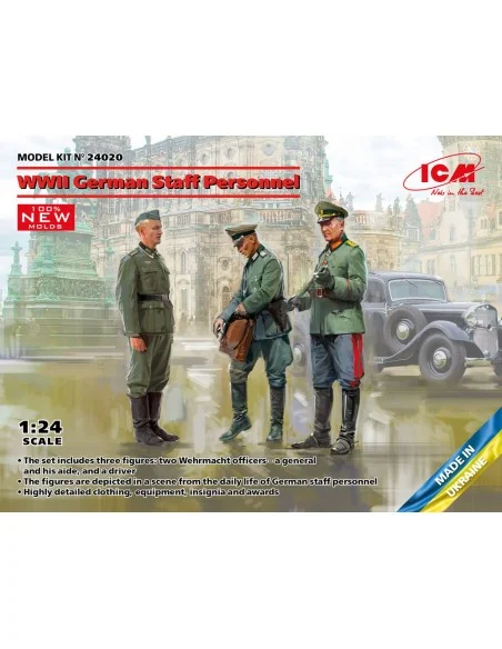 WWII German Staff Personnel (100% new molds), 1/24 - ICM 24020