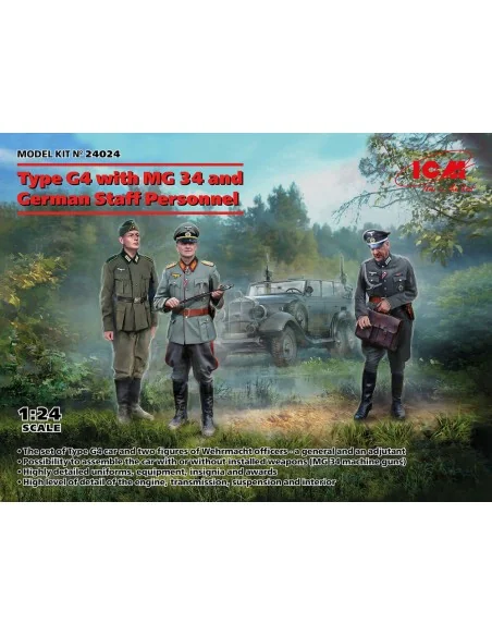 Type G4 with MG 34 and German Staff Personnel, 1/24 - ICM 24024