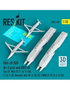 GBU-39 SDB (8 pcs) and BRU-61 (2 pcs) (Su-27, MiG-29, F-16, F-15E, ...