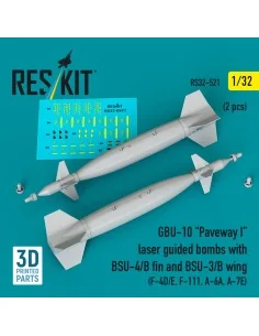 GBU-10 Paveway I laser guided bombs with BSU-4/B fin and BSU-3/B wi...