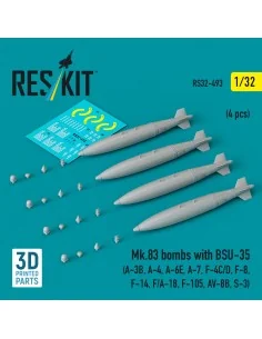 Mk.83 bombs with BSU-35 (4 pcs) (A-3B, A-4, A-6E, A-7, F-4C/D, F-8,...