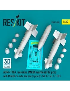 AGM-130A missiles (Mk84 warhead) (2 pcs) with AN/AXQ-14 data link p...