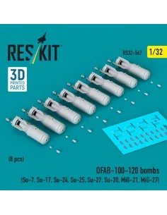 OFAB-100-120 bombs (8 pcs) (Su-7, Su-17, Su-24, Su-25, Su-27, Su-30...