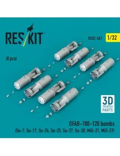 OFAB-100-120 bombs (8 pcs) (Su-7, Su-17, Su-24, Su-25, Su-27, Su-30... 2