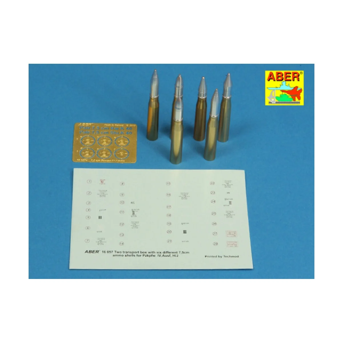 Transport boxes with 6 ammo PzKpfw. IV, 1/16 - Aber Models 16057