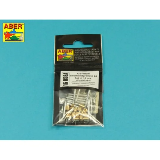 German Stielhandgranate 24 –set of 15 pcs. All metal parts, 1/16 - ...