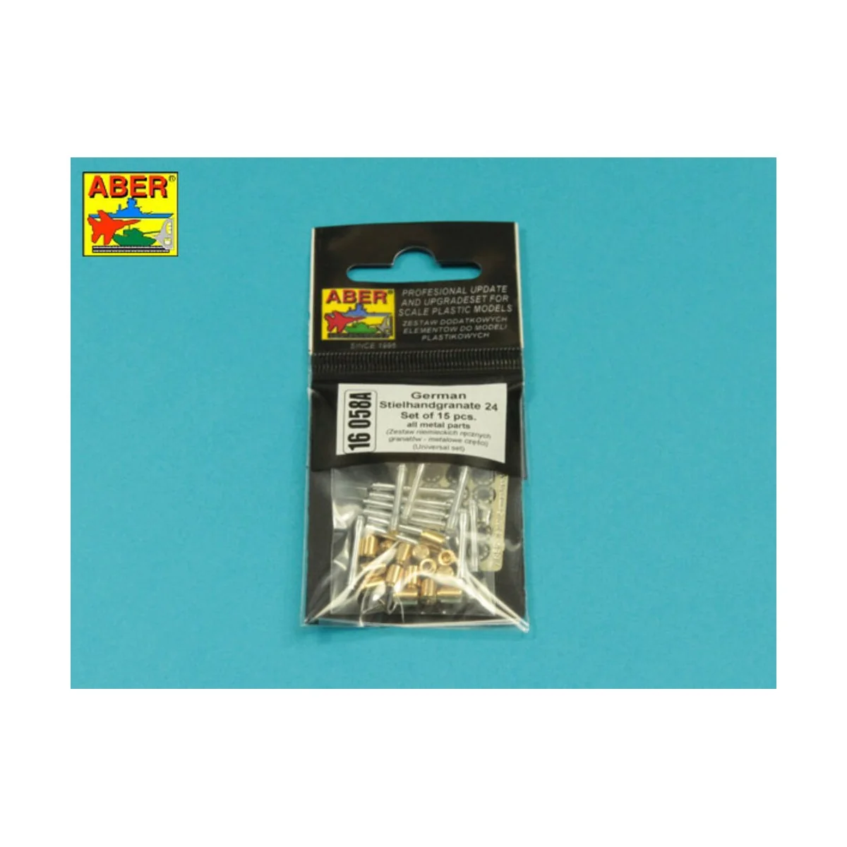 German Stielhandgranate 24 –set of 15 pcs. All metal parts - Aber M...