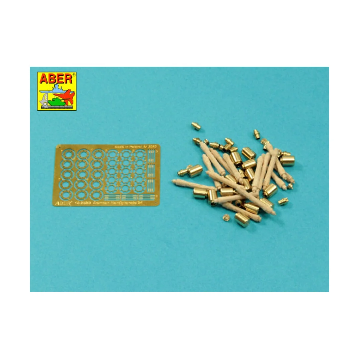 German Stielhandgranate 24 –set of 15 pcs. Metal and wood parts, 1/...