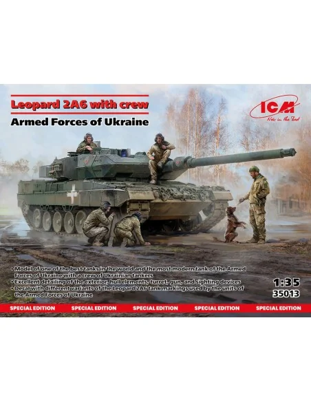 Leopard 2A6 of the Armed Forces of Ukraine with crew, 1/35 - ICM 35013