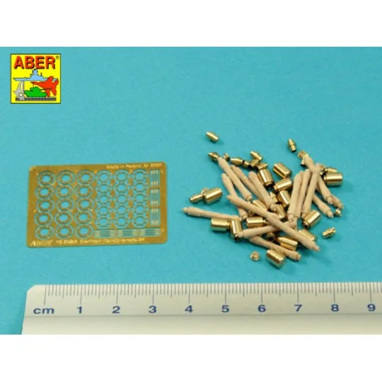 German Stielhandgranate 24 –set of 15 pcs. Metal and wood parts, 1/...