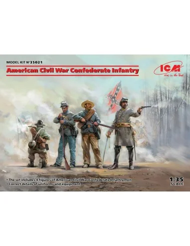 [NO_DESC] American Civil War Confederate Infantry, 1/35 - ICM 35021