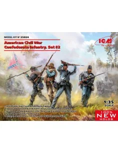 American Civil War Confederate Infantry.Set 2 (100% new molds), 1/3...