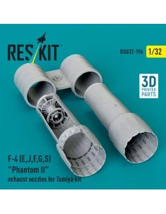 F-4 (E, J, F, G, S) Phantom II exhaust nozzles for Tamiya kit (3D P...