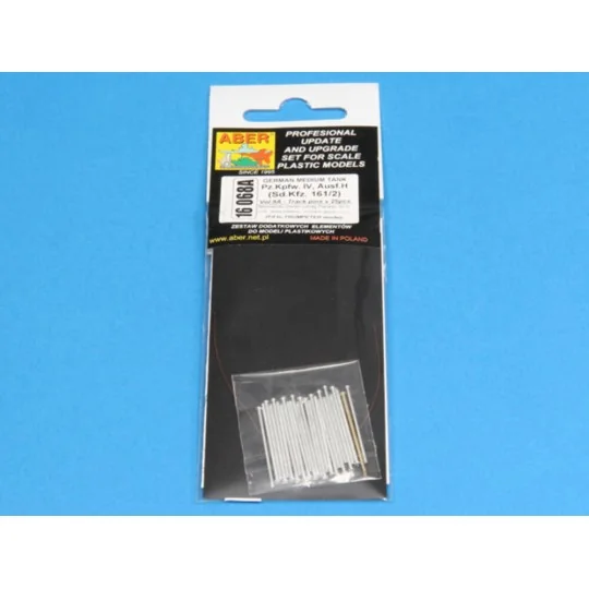 Panzer IV track link pins x 25 pcs., 1/16 - Aber Models 16 068A