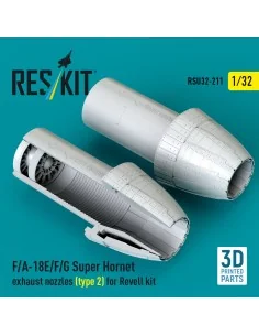F/A-18E/F/G Super Hornet exhaust nozzles (type 2) for Revell kit (3...