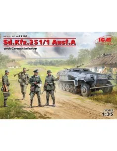 Sd.Kfz.251/1 Ausf.A with German Infantry, 1/35 - ICM 35103