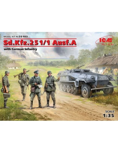 Sd.Kfz.251/1 Ausf.A with German Infantry, 1/35 - ICM 35103