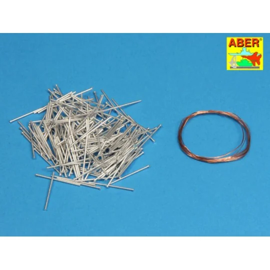 Panzer iV track link pins x200pcs, 1/16 - Aber Models 16 068B