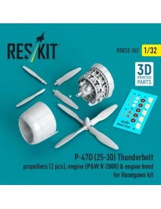 P-47D (25-30) Thunderbolt propellers (2 pcs), engine (P&W R-2800) &...