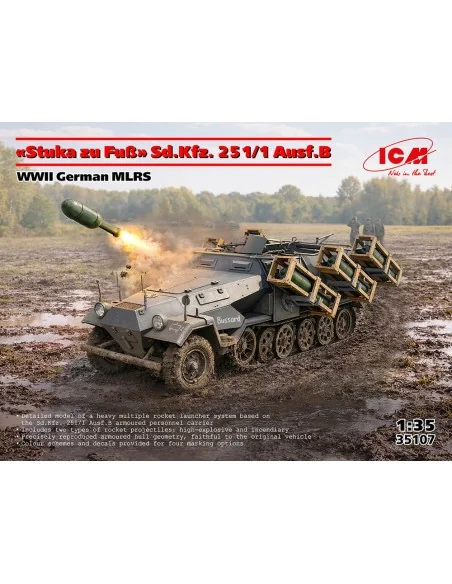 Stuka zu Fuß Sd.Kfz. 251/1 Ausf.B, WW II German MLRS, 1/35 - ICM 35107
