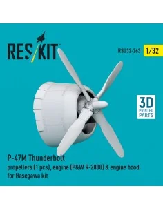 P-47M Thunderbolt propeller (1 pcs), engine (P&W R-2800) & engine h... 2