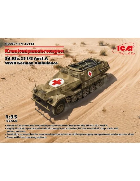[NO_DESC] Sd.Kfz.251/8 Ausf.A Krankenpanzerwagen, WWII German Ambul...