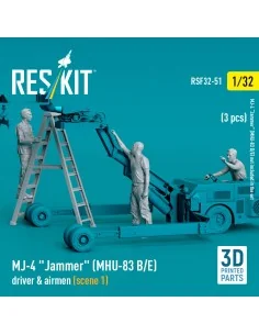 MJ-4 Jammer (MHU-83 B/E) driver & airmen (scene 1) (3 pcs) (3D Prin... 2