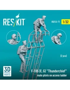 F-105 (F, G) Thunderchief male pilots on access ladder (2 pcs) (3D ... 2
