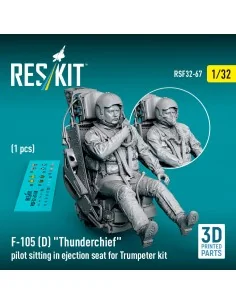 F-105D Thunderchief pilot sitting in ejection seat for Trumpeter ki...