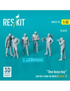 One busy day carrier crew on deck (scene 2) (6 pcs) (3D Printed), 1...