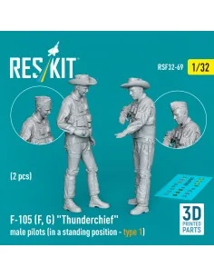 F-105 (F, G) Thunderchief male pilots (in a standing position - typ...