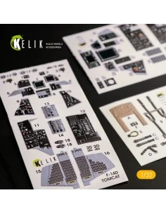 F-14D Super Tomcat - Interior 3D Decal for Trumpeter kit, 1/32 - Ke...