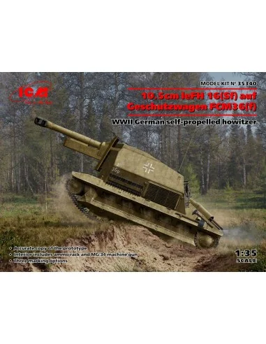 [NO_DESC] 10.5cm leFH 16(Sf)auf Geschutzwagen FCM36(f), WWII German...