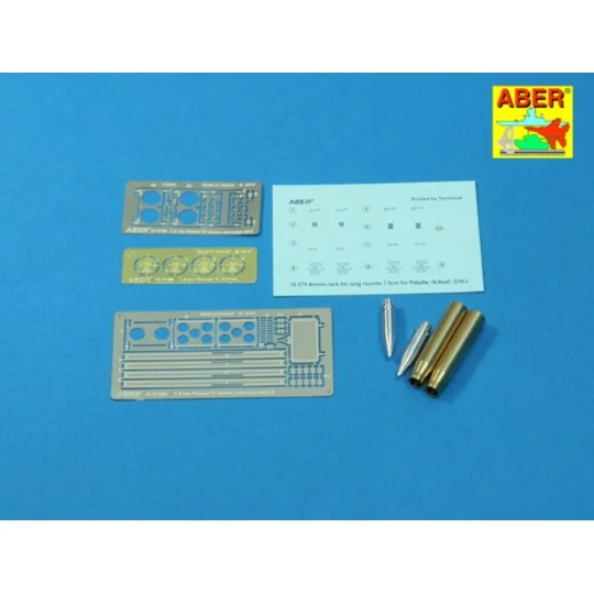 Ammo stowage rack type A for long rounds, 1/16 - Aber Models 16 075A Ammo stowage rack type A for long rounds, 1/16 - Aber Models 16 075A